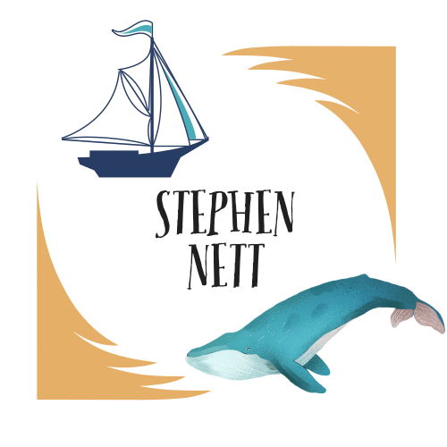 Stephen Nett logo whale